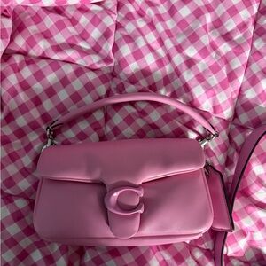 Pink Leather Shoulder Bag